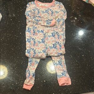Magnetic Me Floral Toddler Girl Pajamas - Pink and Blue